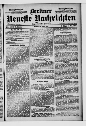 Berliner Neueste Nachrichten on Mar 13, 1911