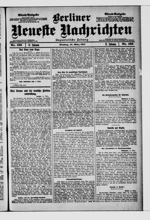 Berliner neueste Nachrichten vom 14.03.1911