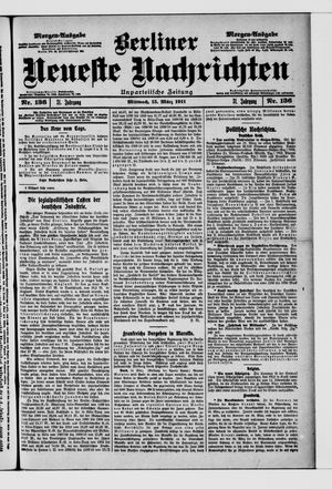 Berliner neueste Nachrichten on Mar 15, 1911