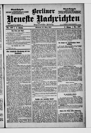 Berliner neueste Nachrichten vom 15.03.1911