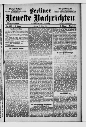 Berliner neueste Nachrichten vom 17.03.1911