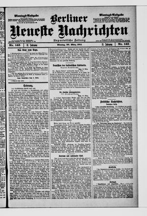 Berliner Neueste Nachrichten vom 20.03.1911