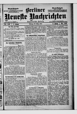 Berliner neueste Nachrichten on Mar 20, 1911