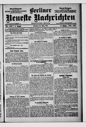 Berliner Neueste Nachrichten on Mar 21, 1911