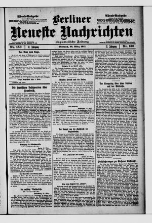 Berliner neueste Nachrichten vom 22.03.1911