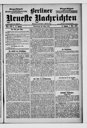 Berliner neueste Nachrichten vom 23.03.1911