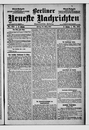 Berliner Neueste Nachrichten vom 24.03.1911