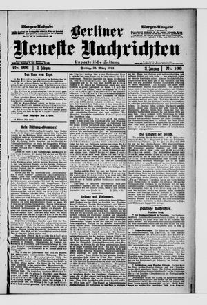 Berliner neueste Nachrichten on Mar 31, 1911