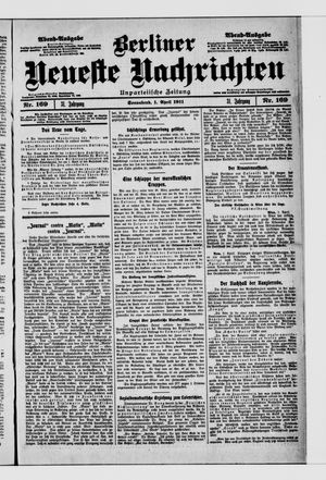 Berliner neueste Nachrichten vom 01.04.1911
