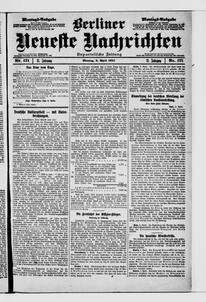 Berliner neueste Nachrichten vom 03.04.1911