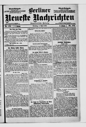 Berliner Neueste Nachrichten vom 04.04.1911