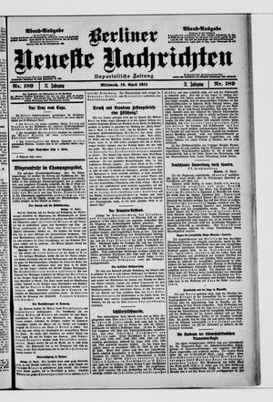 Berliner neueste Nachrichten vom 12.04.1911