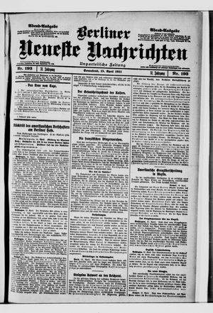 Berliner Neueste Nachrichten vom 15.04.1911