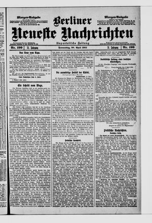 Berliner Neueste Nachrichten vom 20.04.1911