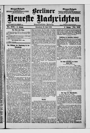 Berliner neueste Nachrichten vom 22.04.1911