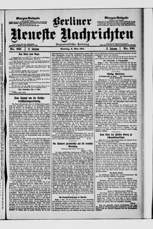 Berliner Neueste Nachrichten vom 02.05.1911