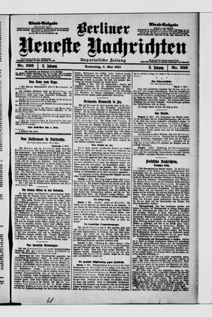 Berliner Neueste Nachrichten vom 04.05.1911