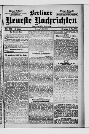 Berliner Neueste Nachrichten vom 07.05.1911
