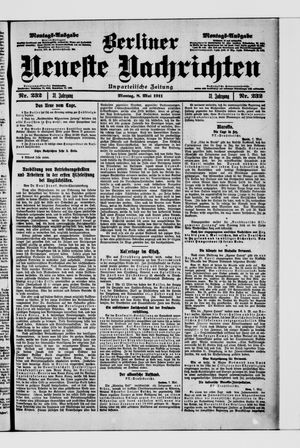 Berliner Neueste Nachrichten vom 08.05.1911
