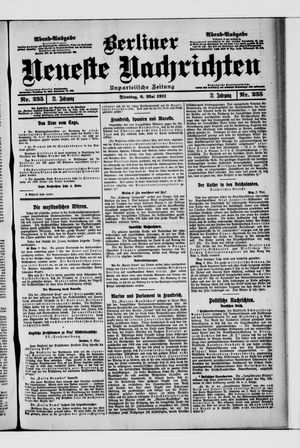 Berliner Neueste Nachrichten vom 09.05.1911