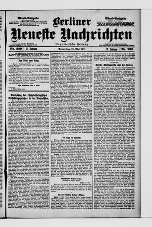 Berliner Neueste Nachrichten vom 11.05.1911