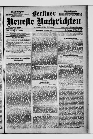 Berliner Neueste Nachrichten vom 13.05.1911