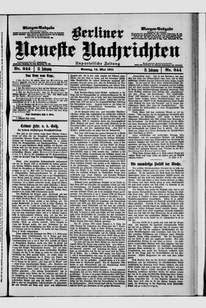 Berliner Neueste Nachrichten vom 14.05.1911