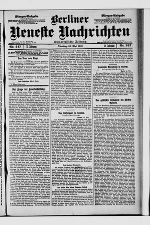 Berliner Neueste Nachrichten vom 16.05.1911