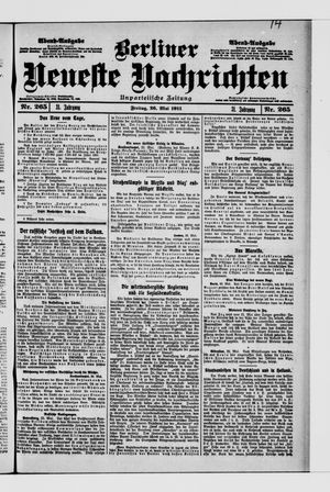 Berliner Neueste Nachrichten vom 26.05.1911