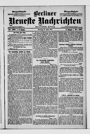 Berliner Neueste Nachrichten vom 11.06.1911