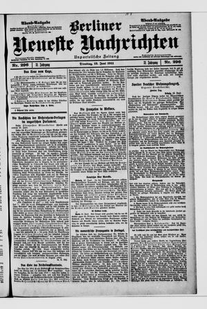 Berliner Neueste Nachrichten vom 13.06.1911