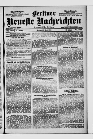 Berliner Neueste Nachrichten vom 16.06.1911