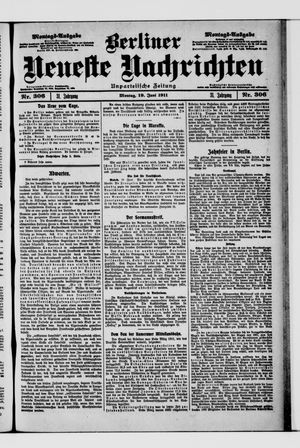 Berliner Neueste Nachrichten vom 19.06.1911