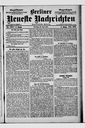 Berliner Neueste Nachrichten vom 20.06.1911