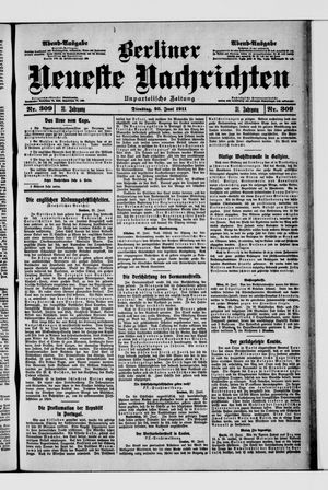Berliner Neueste Nachrichten vom 20.06.1911