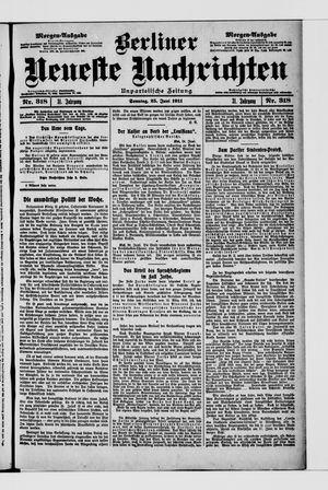 Berliner Neueste Nachrichten on Jun 25, 1911