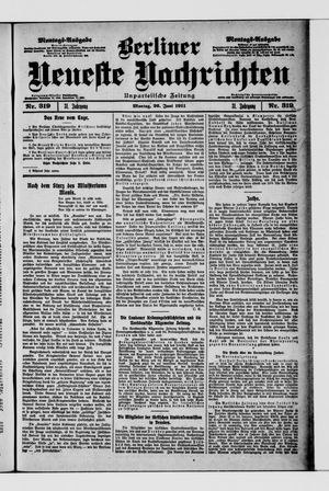 Berliner Neueste Nachrichten vom 26.06.1911