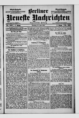 Berliner Neueste Nachrichten vom 27.06.1911