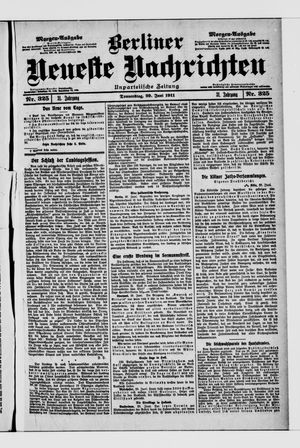 Berliner Neueste Nachrichten vom 29.06.1911