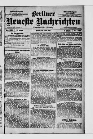 Berliner Neueste Nachrichten vom 30.06.1911