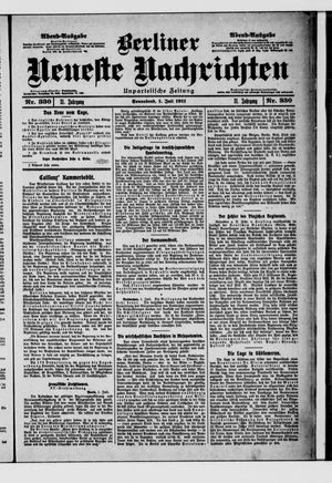 Berliner Neueste Nachrichten vom 01.07.1911