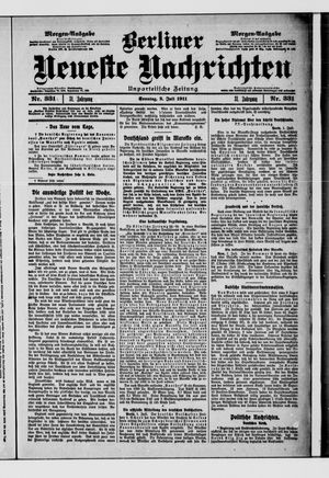 Berliner Neueste Nachrichten vom 02.07.1911