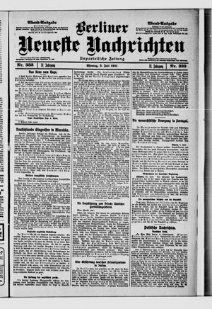 Berliner Neueste Nachrichten vom 03.07.1911
