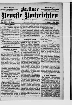 Berliner Neueste Nachrichten on Jul 6, 1911