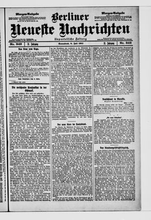 Berliner Neueste Nachrichten vom 08.07.1911