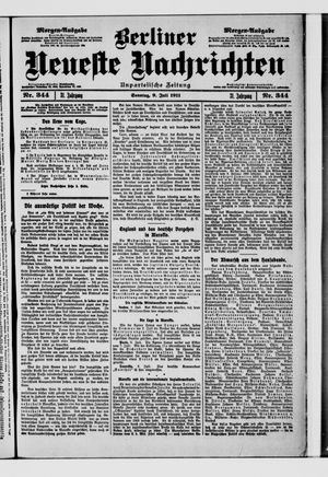 Berliner Neueste Nachrichten vom 09.07.1911