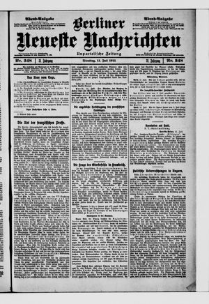 Berliner Neueste Nachrichten vom 11.07.1911