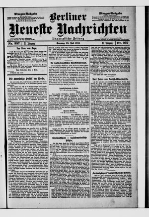 Berliner Neueste Nachrichten vom 16.07.1911