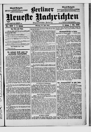 Berliner Neueste Nachrichten vom 17.07.1911