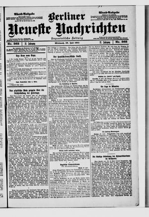 Berliner Neueste Nachrichten vom 19.07.1911